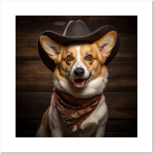 Cowboy Dog - Pembroke Welsh Corgi Posters and Art